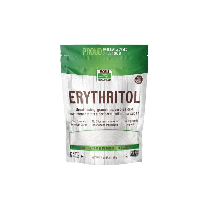 Now Foods Erythritol Sweetener 2.5 lbs  Natural Low-Calorie Sugar Substitute