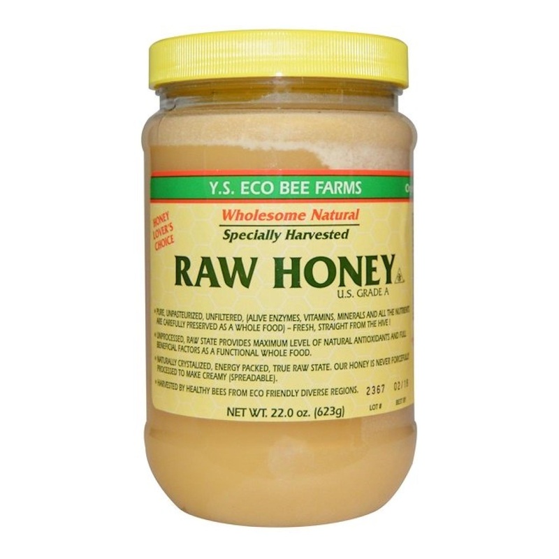 Y.S. Eco Bee Farms Raw Honey 22 oz – Grade A Pure Natural Sweetener
